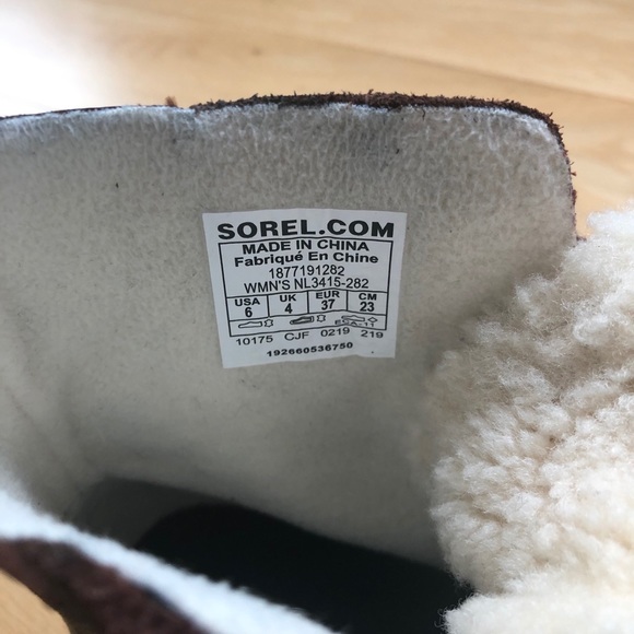 Sorel Phoenix Genuine Shearling Lined Boots Size 6 - Picture 3 of 6